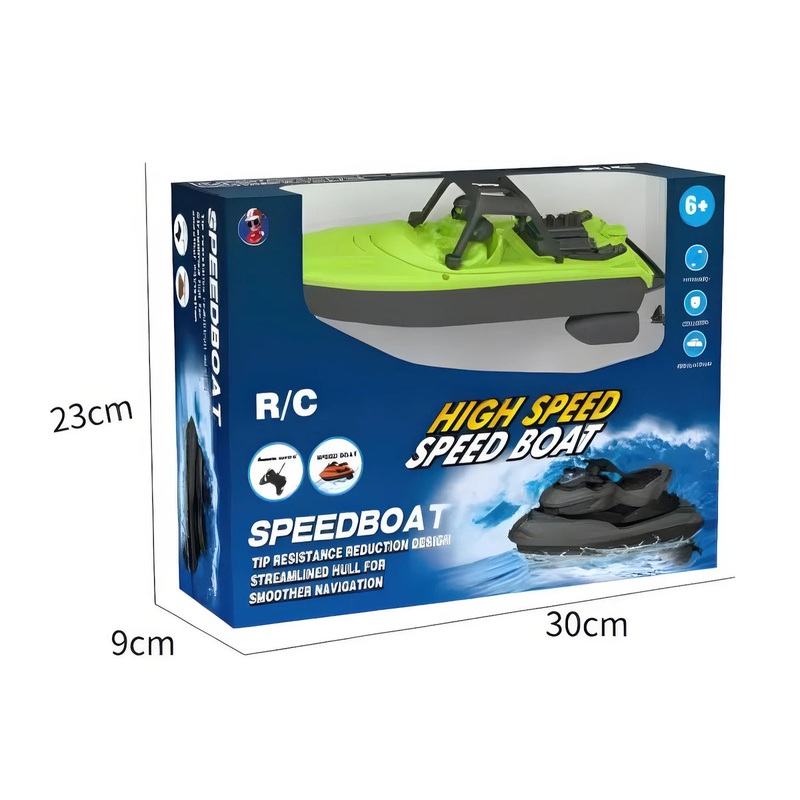 4- Channel RC Remote Controlled High-Speed Speedboat – Assorted