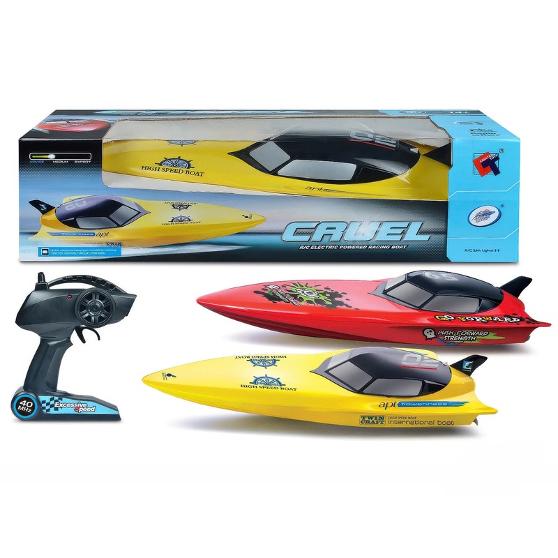 CRUEL High-Speed 2.4 GHz RC Racing Boat 74cm with Lights