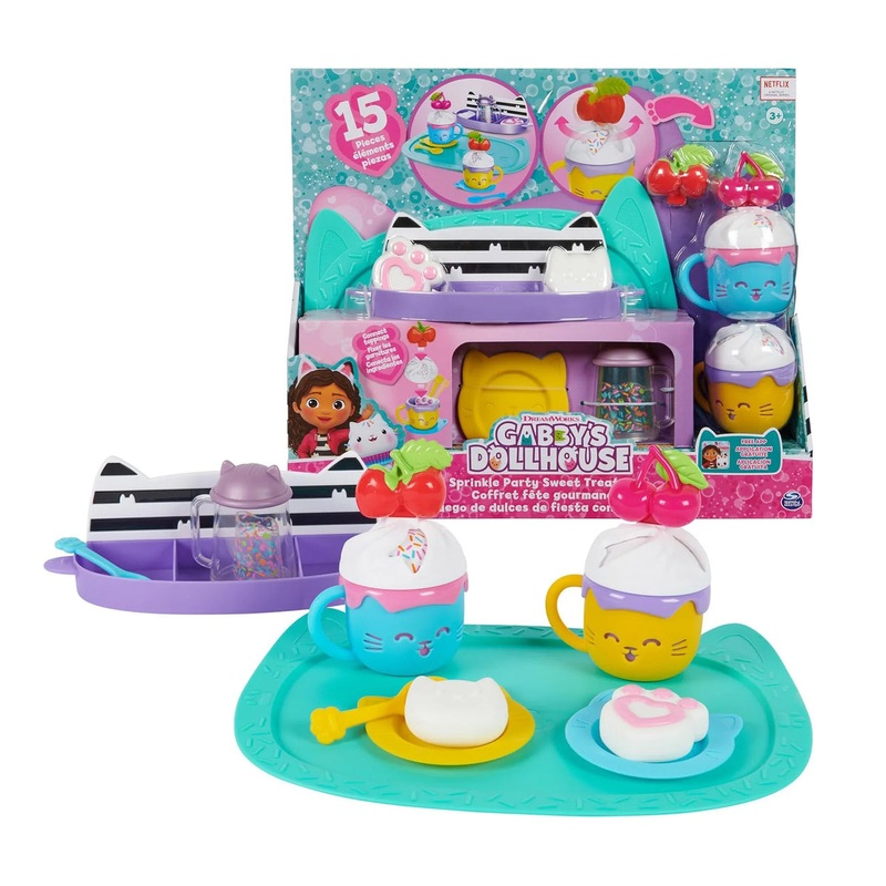 Gabby’s Dollhouse Sprinkle Party Service Pretend Playset