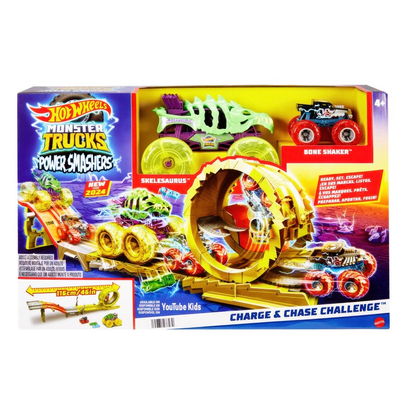 Hot Wheels Monster Trucks Power Smashers Charge & Chase Challenge
