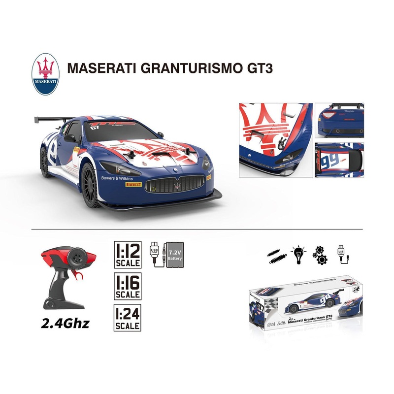 Maserati GranTurismo GT3 Remote Control Racing Car 1:16 Scale