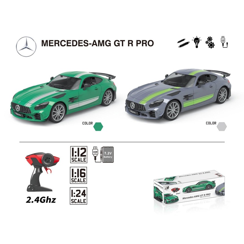 MERCEDES-AMG GT R Pro Remote Control Car with Lights 1:16 Scale