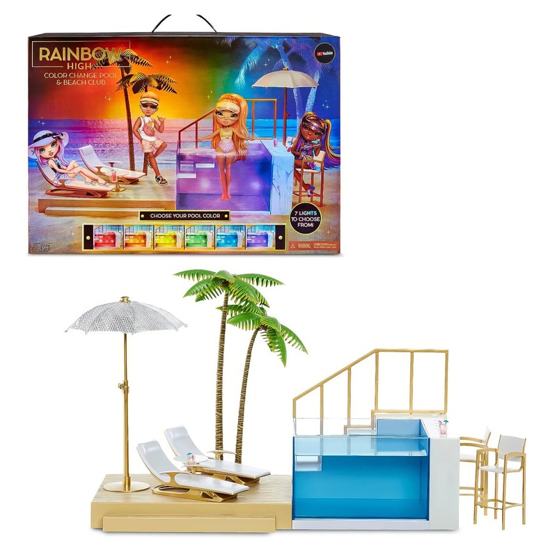 Rainbow High Color Change Pool & Beach Club Playset