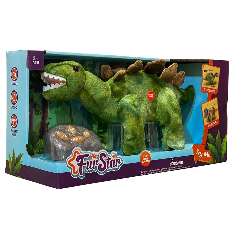 Remote Controlled Interactive RC Plush Dinosaur – Stegasaurus