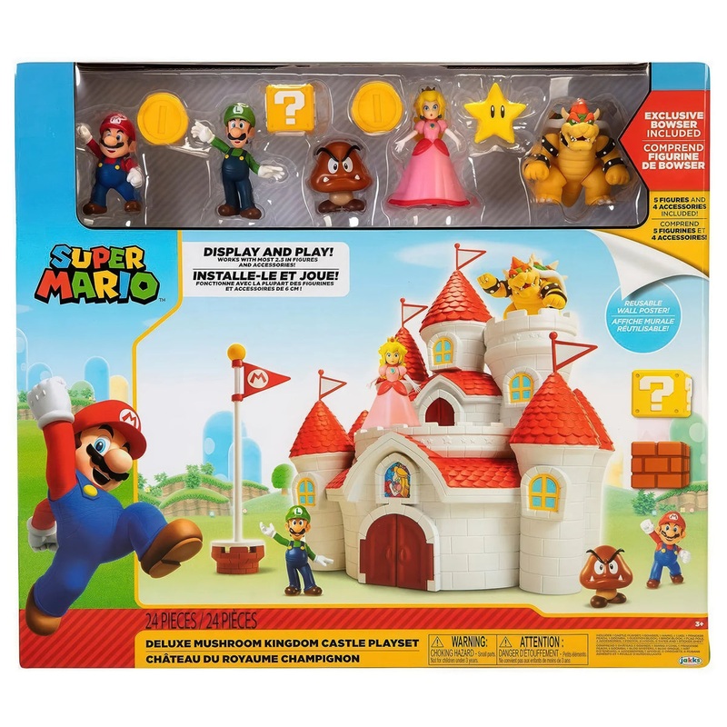 Super Mario Bros Mushroom Kingdom Deluxe Castle Playset