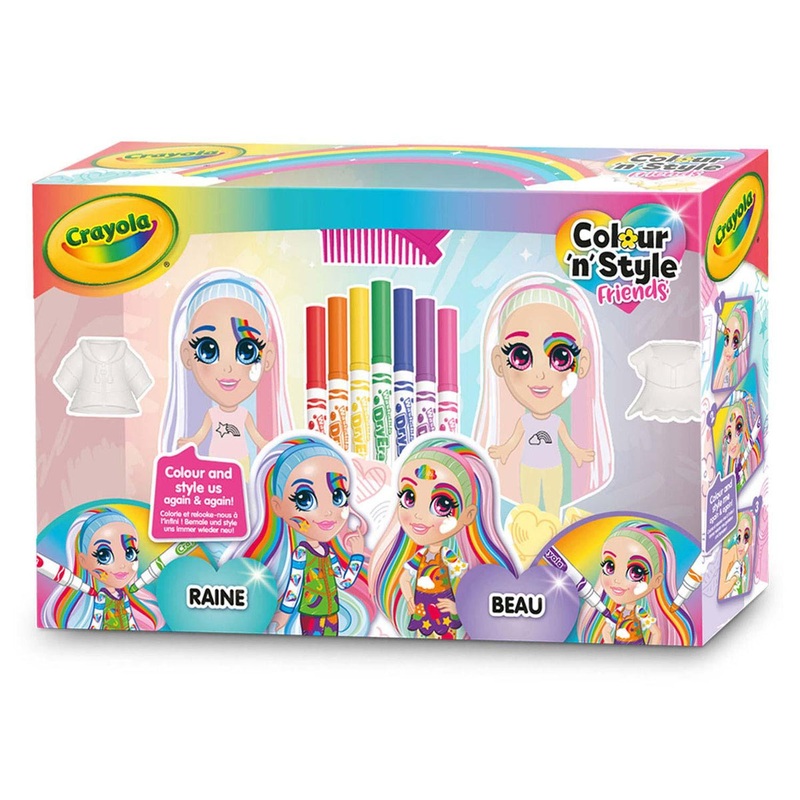 CRAYOLA Color n’ Style Rainbow Twins Colouring Playset