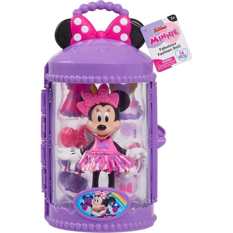 Disney Junior Minnie Mouse Fabulous Fashion Doll with Case – Lilac