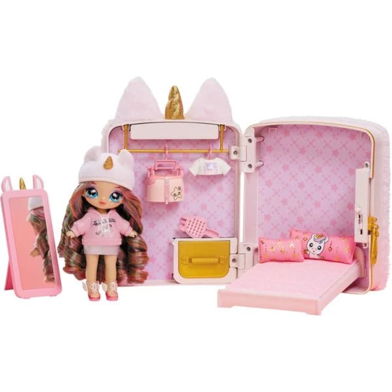 Na! Na! Na! Surprise 3-in-1 Backpack Bedroom Unicorn Playset- Britney