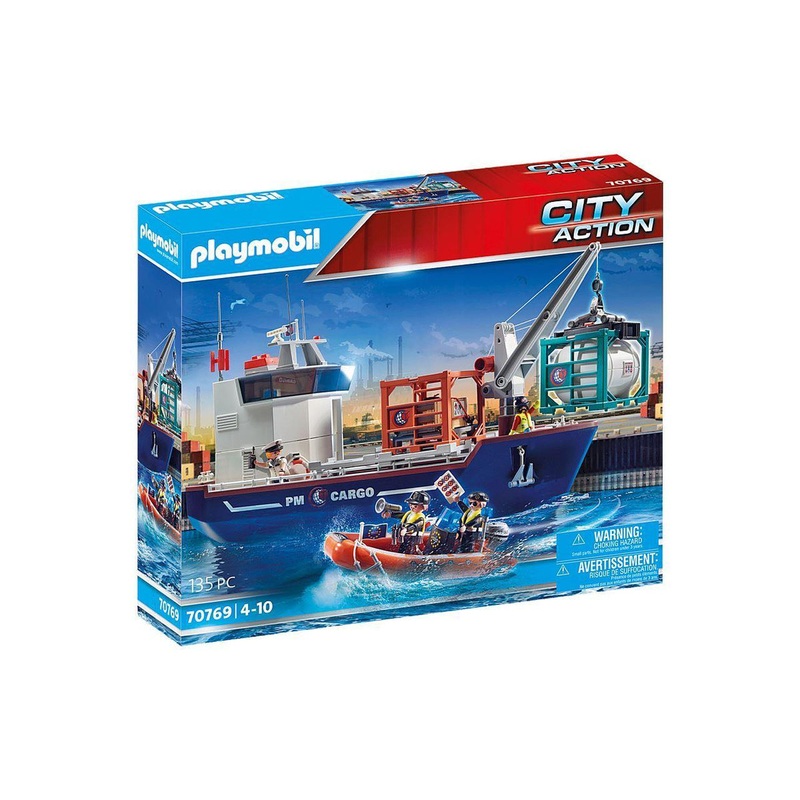 PLAYMOBIL 70769 CITY ACTION – Cargo Ship with Boat