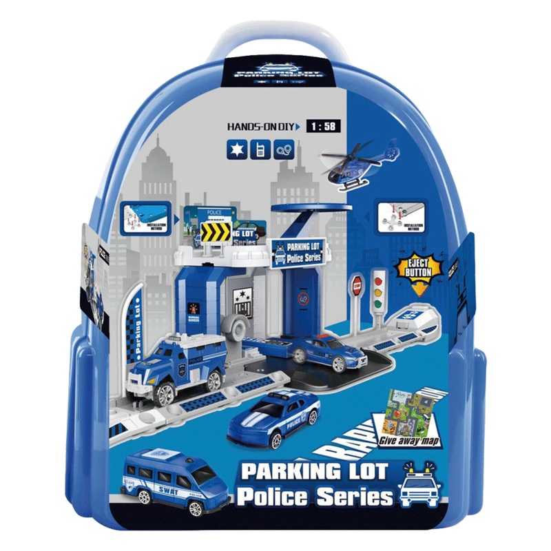 Police Car Parking Playset