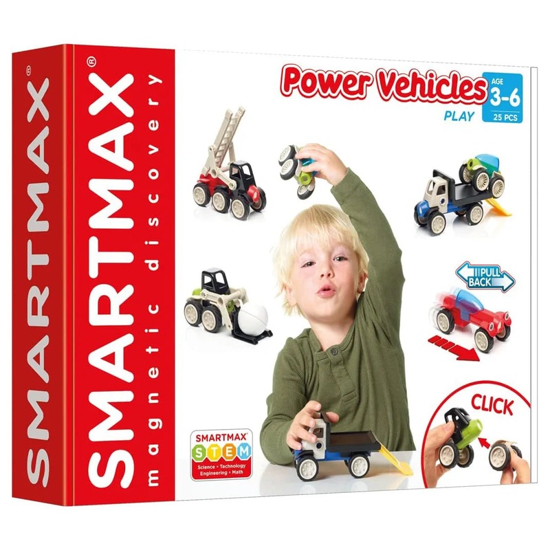 Smartmax Power Vehicles Magnetic Discovery Play Set