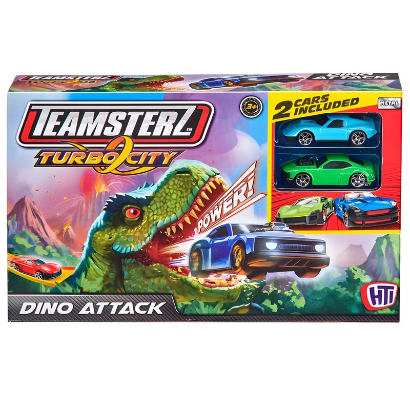 Teamsterz Speed City Dino Attack Racing Track Play Set