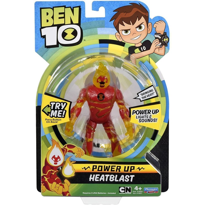 Ben 10 BEN01000 Power Up Heatblast Deluxe Action Figure