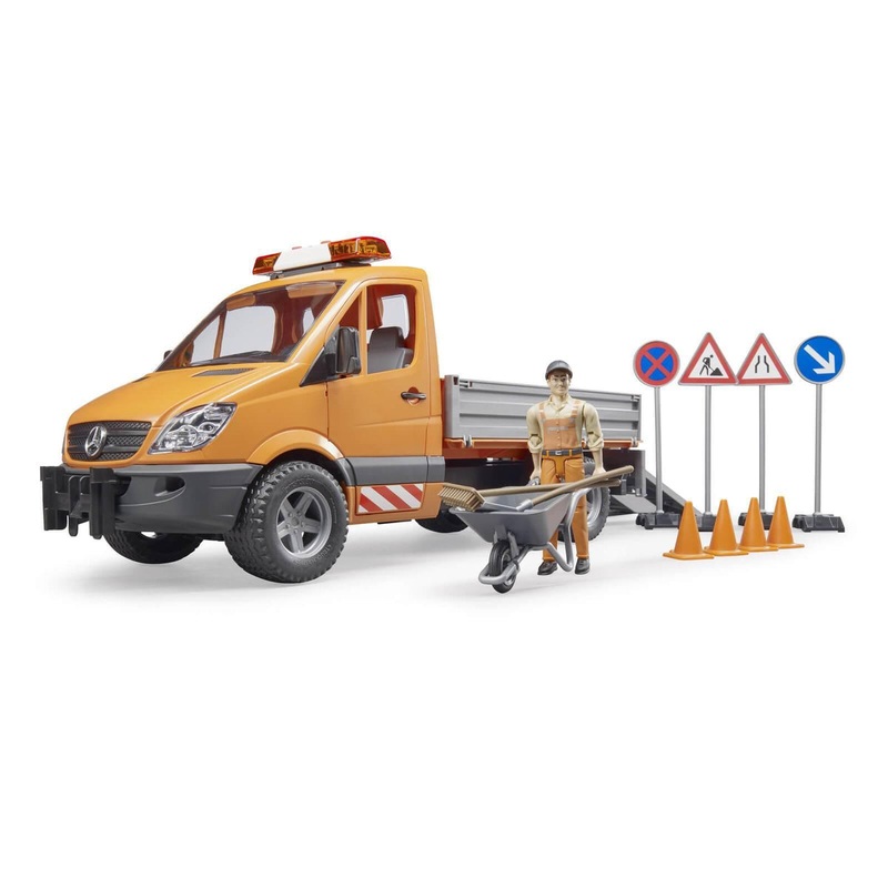 BRUDER 02537 MB Sprinter Municipal with Worker and Accessories