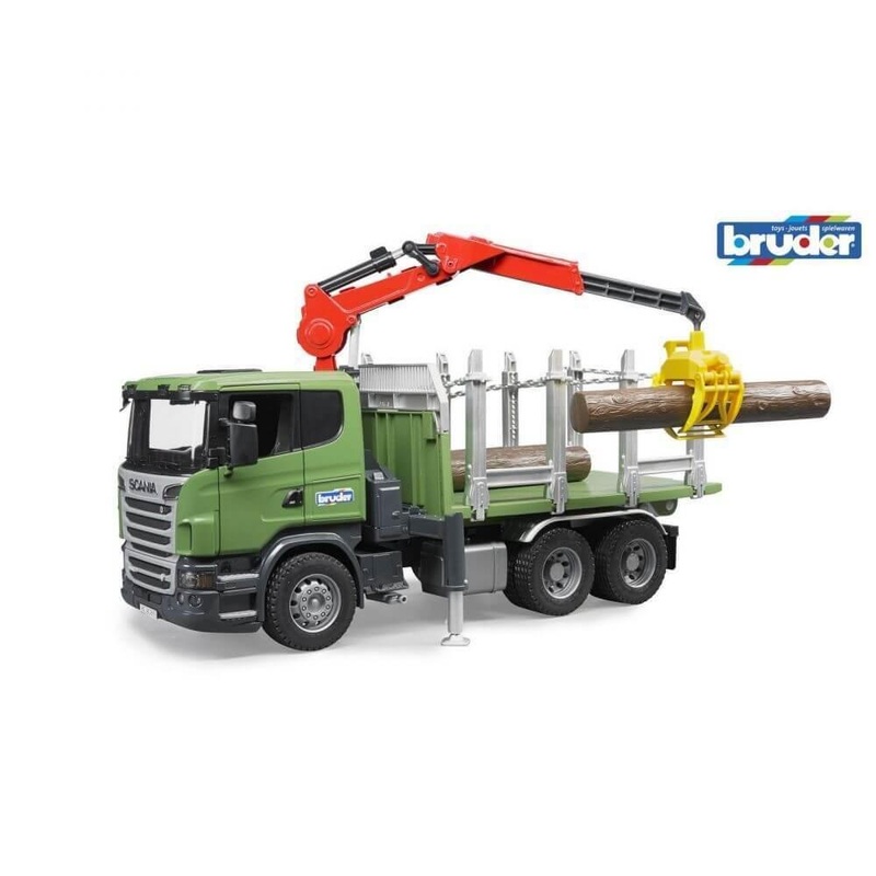 BRUDER 03524 Scania R Series Timber Truck And Crane