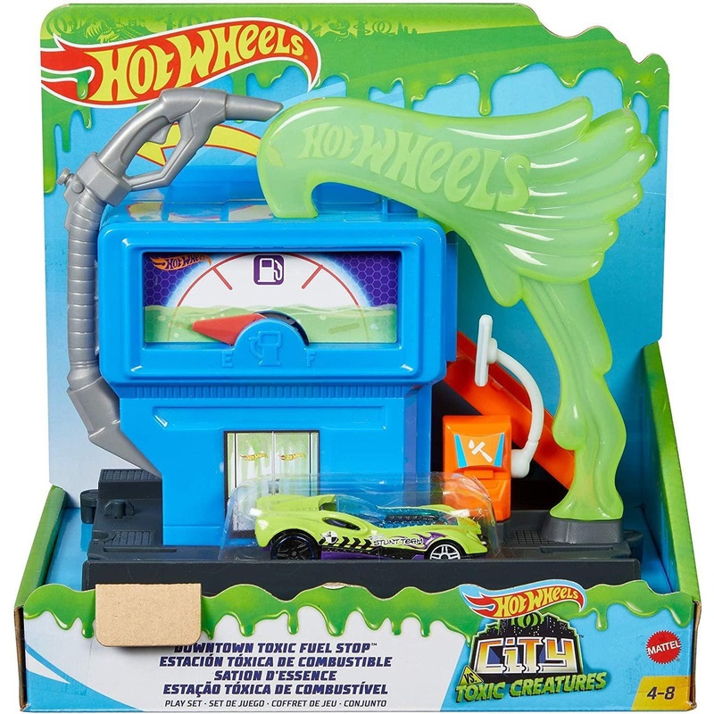 Hot Wheels Downtown Toxic Fuel Stop Play Set