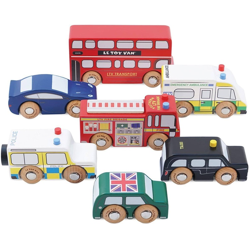 Le Toy Van Premium Wooden London Toy Car Set