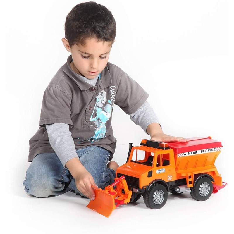 BRUDER 02572 MB Unimog Winter Service With Snow Plough