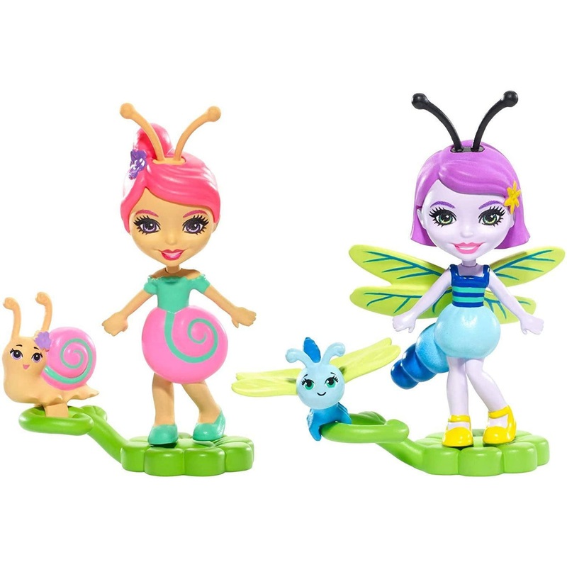 Enchantimals FXM89 Petal Park Saxon Snail And Dara Dragonfly