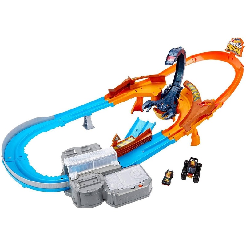 Hot Wheels GNB05 Monster Truck Scorpion Sting Raceway Playset