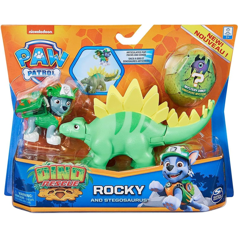 PAW Patrol Dino Rescue Figures and Mystery Dinosaur – Rocky and Stegos