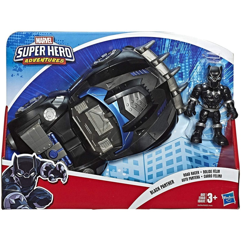 Playskool Super Hero Adventures Sha Black Panther Road Racer