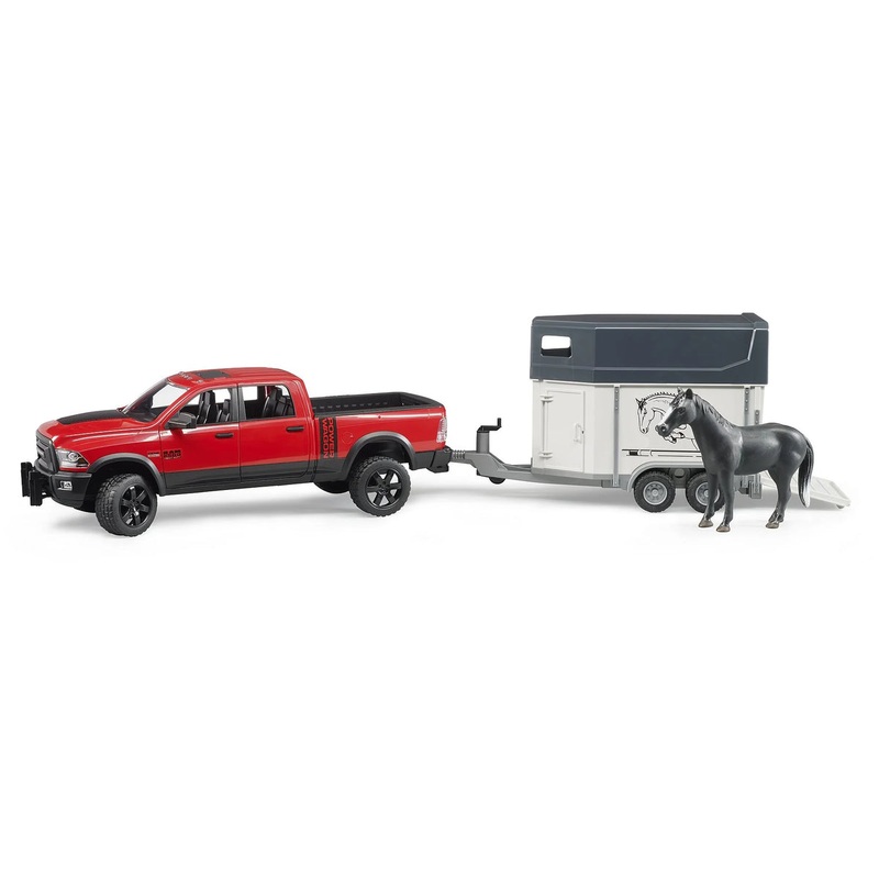 BRUDER RAM 2501 Power Wagon with Horse Trailer and Horse