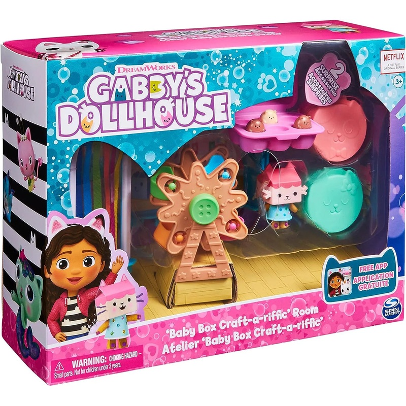 Gabbys Dollhouse Baby Box Cat Craft-a-Riffic Room