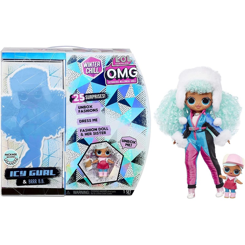 LOL Surprise OMG Winter Chill ICY Gurl Fashion Doll and Brrr BB Doll