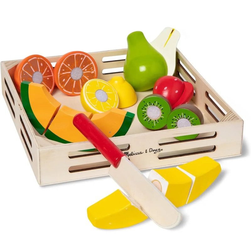 Melissa & Doug Cutting Fruit Set – Wooden Play Food
