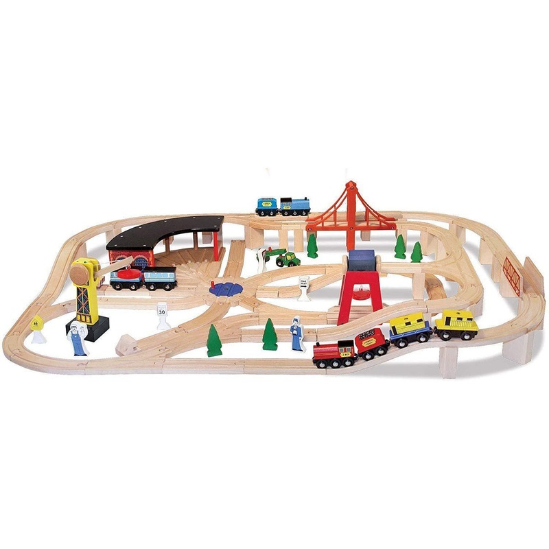 Melissa & Doug Wooden Railway Set 10701