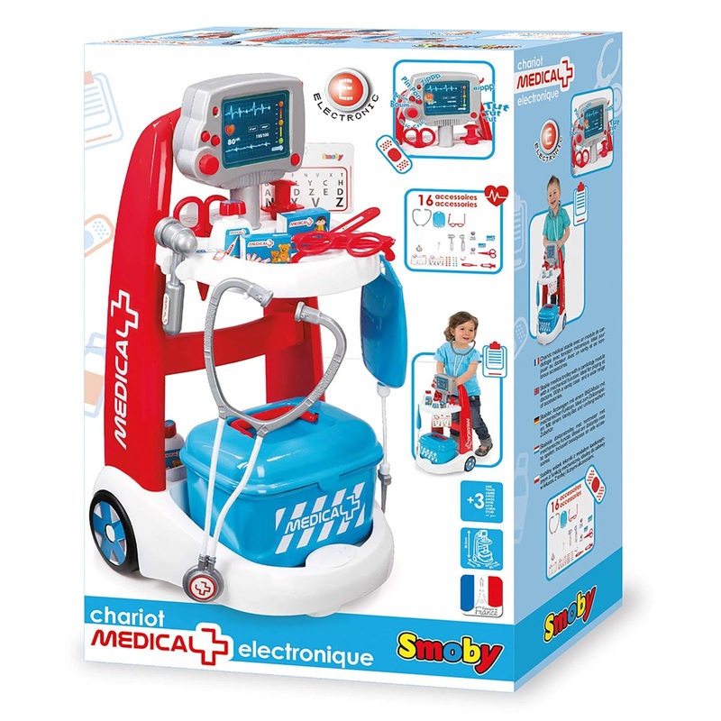 Smoby Electronic Roleplay Doctor Playset Cart