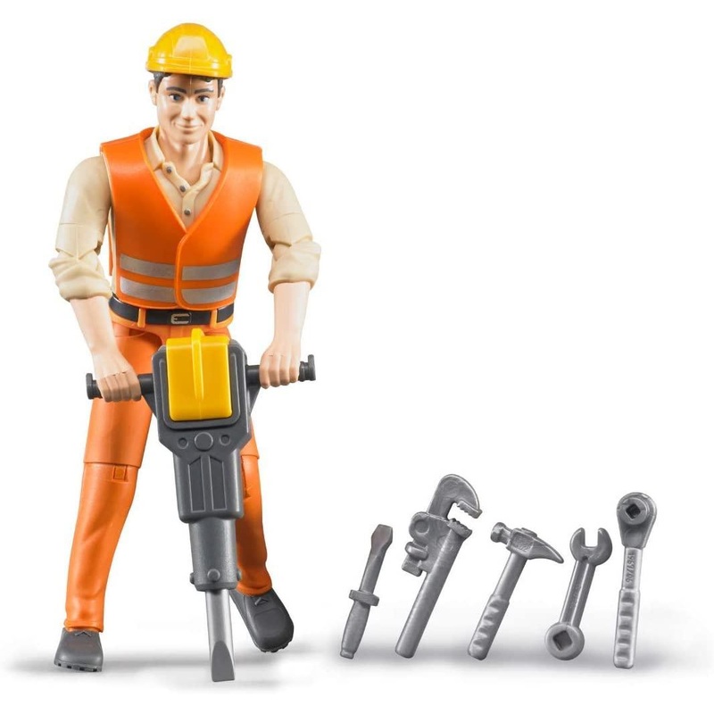 BRUDER 60020 BWORLD Construction Worker with Accessories