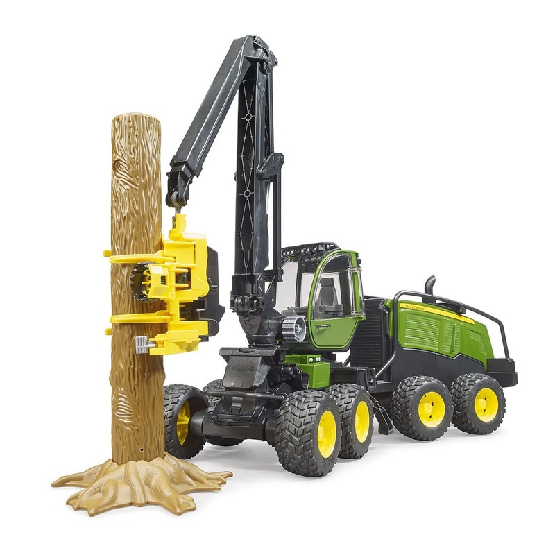 BRUDER John Deere 1270G Harvester with one Tree Trunk