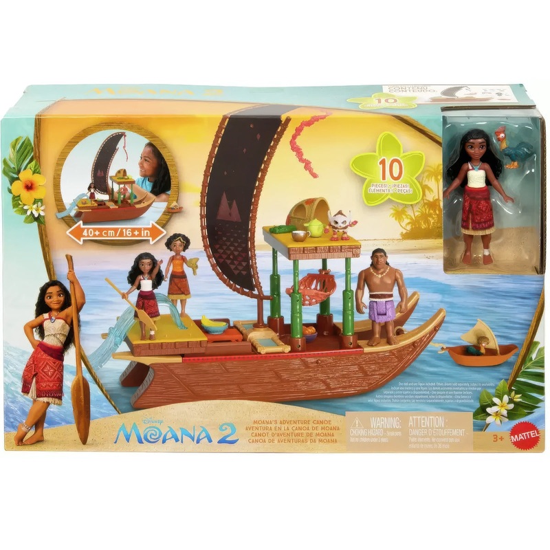 Disney Moana 2 Moana’s Adventure Canoe Playset with Doll
