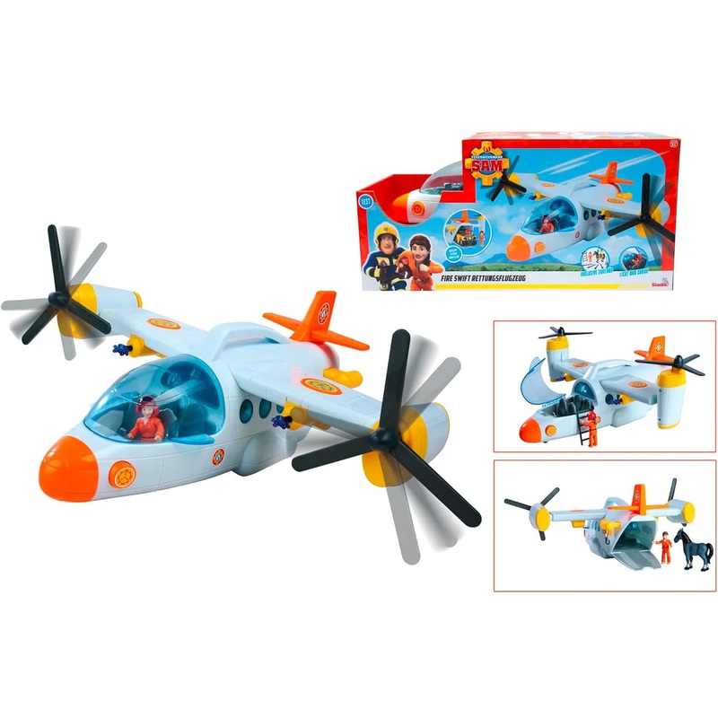 Fireman Sam Large Rescue Plane Fire Swift Playset