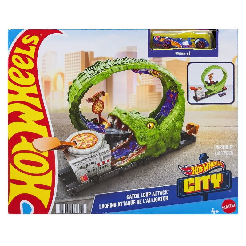Hot Wheels City Gator Loop Attack Playset