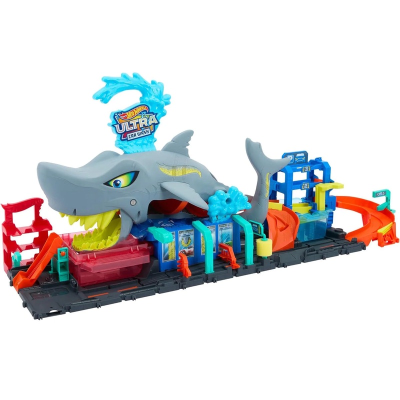 Hot Wheels Let’s Race Netflix – City Ultra Shark Car Wash Playset