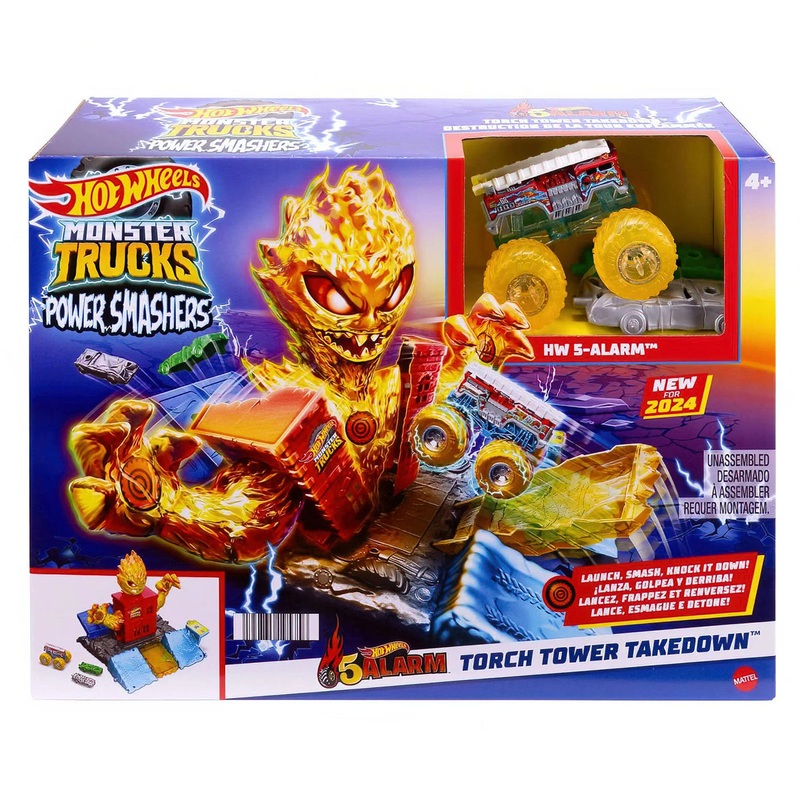 Hot Wheels – Monster Trucks Power Smashers 5 Alarms Tower Playset