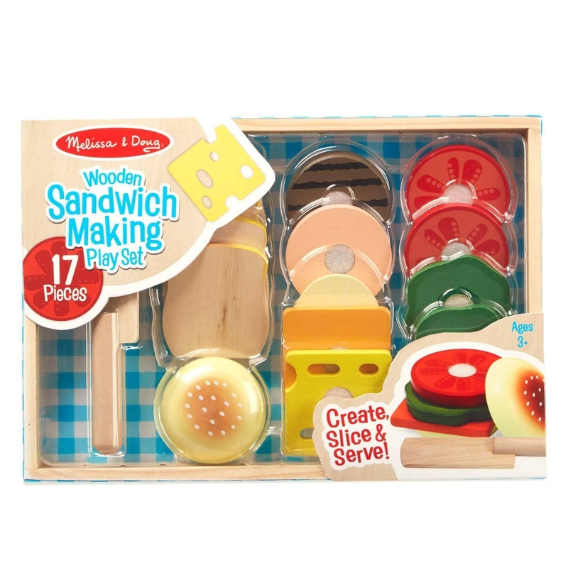 Melissa & Doug Sandwich Making Set – Wooden Play Food