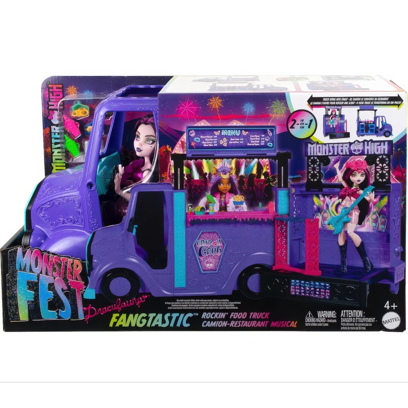 Monster High Playset Fangtastic Rockin’ Food Truck 2-in-1 Playset