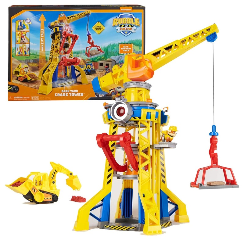 PAW PATROL Rubble and Crew Bark Yard Crane Tower Playset