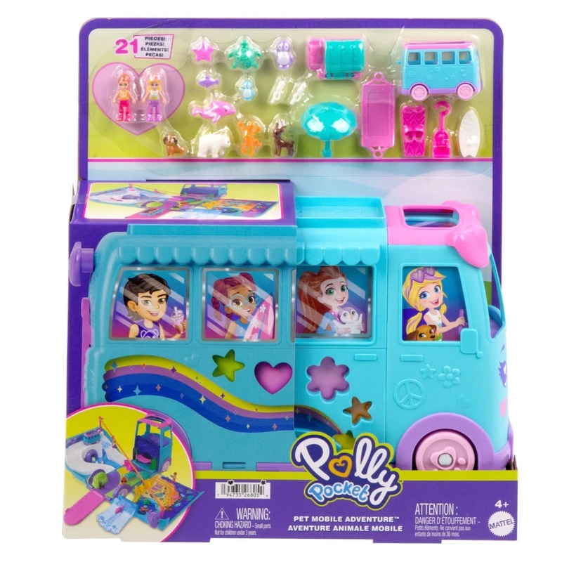Polly Pocket – Pet Mobile Adventure Playset