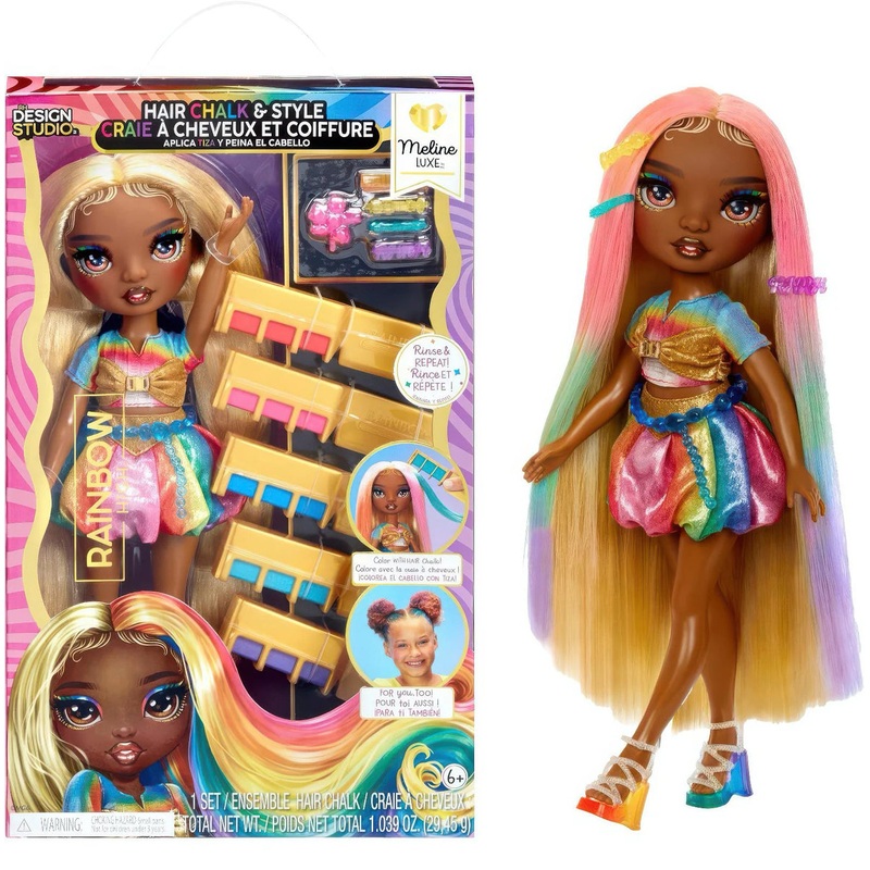 Rainbow High Hair Chalk & Style Fashion Doll – Meline