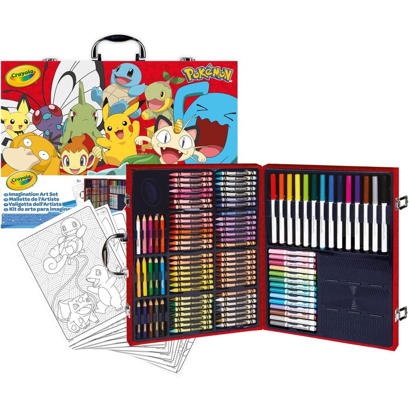 CRAYOLA Pokemon Artist Briefcase Creative Set with 115 Pieces