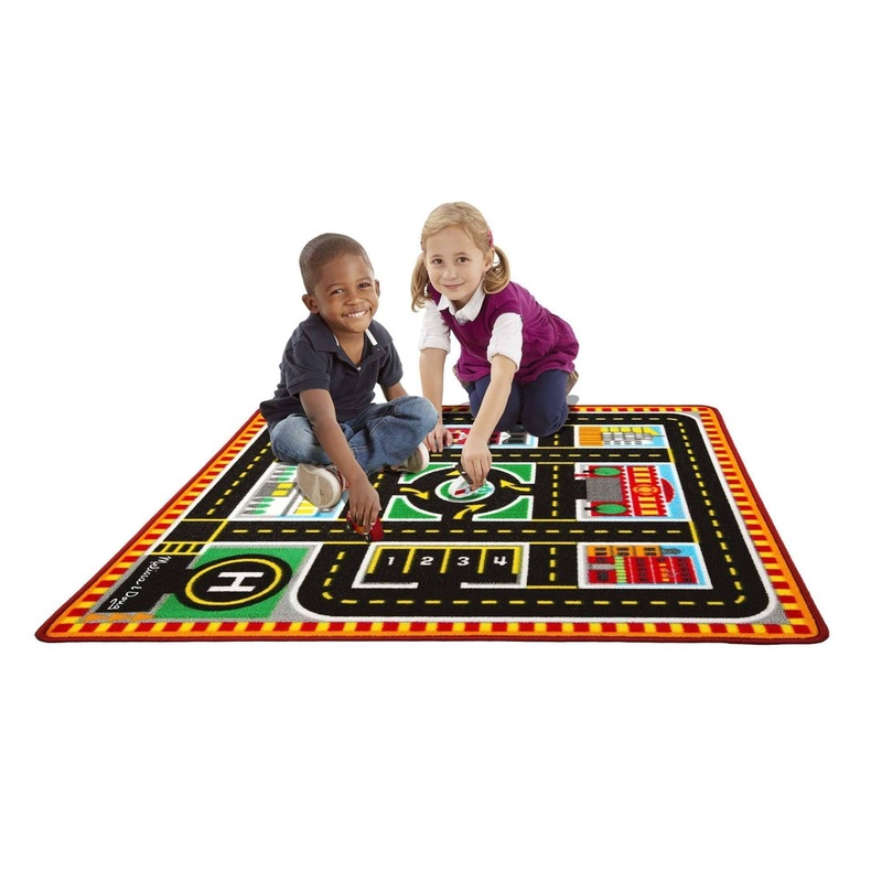 Melissa & Doug 19406 Round The City Rescue Rug & Vehicle Set