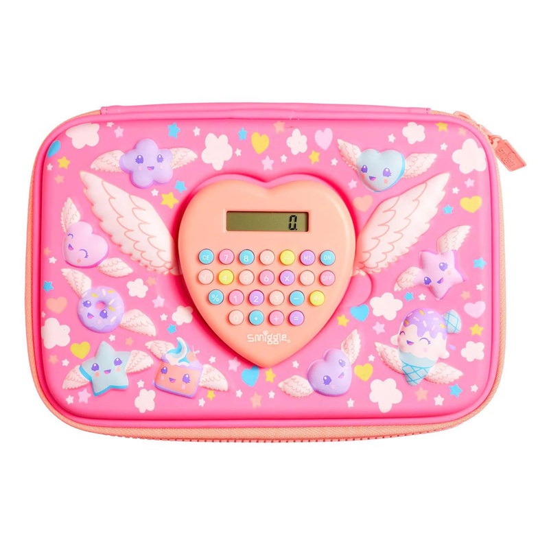 SMIGGLE Calculator Hardtop Pencil Case – Pink