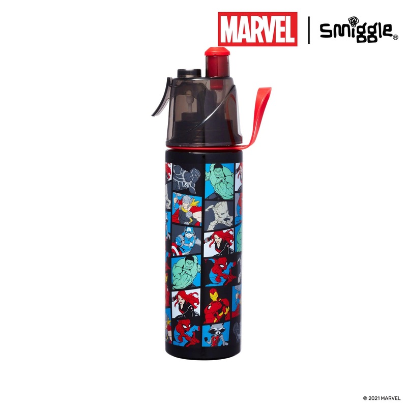 SMIGGLE Marvel Insulated Stainless Steel Spritz Drink Bottle 500Ml