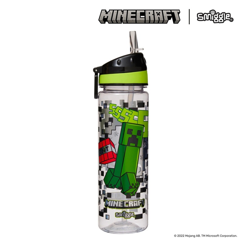 SMIGGLE Minecraft Drink Up Plastic Bottle 650Ml