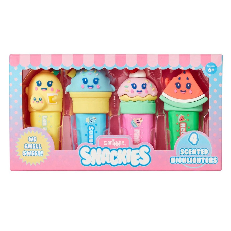 SMIGGLE Snackies Highlighter Pack X4